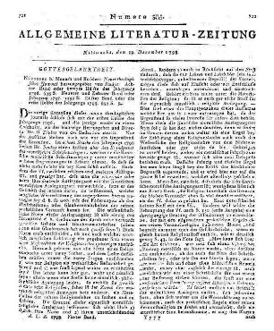 Neues theologisches Journal. Bd. 8-11. Hrsg. v. H. E. G. Paulus. Nürnberg: Monath und Kußler 1796-98