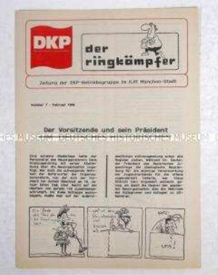 Zeitunmg der DKP für den Kreisjugendring (KJR) München-Stadt mit heftiger Polemik gegen den Vorstand
