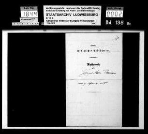 Braun, Anton; Hofsänger (Heldentenor) und Chorsänger; ausgesch.: 1893