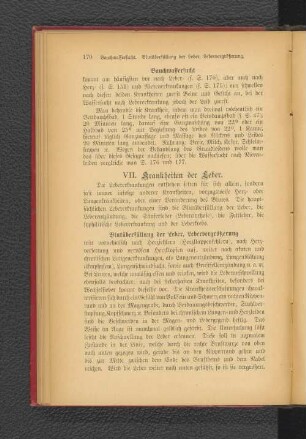 VII. Krankheiten der Leber.