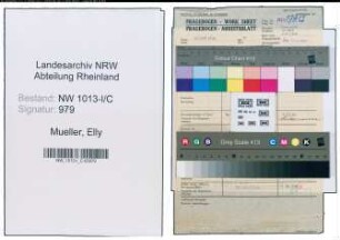 Entnazifizierung Elly Mueller , geb. (Geschaeftsfrau)