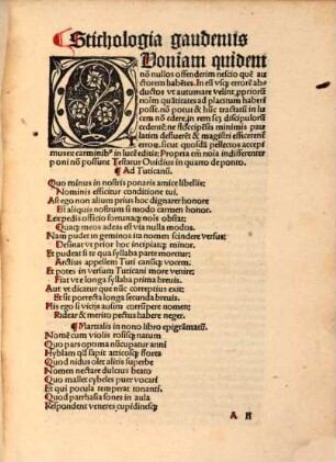 Stichologia gaudensis : Enchiridion Poetarum. Homeomata Eorundem. Naumachia ecclesiastica cu[m] carminibus diuersis