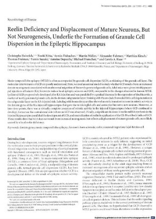 Reelin deficiency and displacement of mature neurons, but not neurogenesis, underlie the formation of granule cell dispersion in the epileptic hippocampus