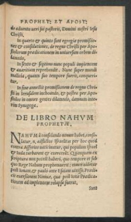 De Libro Nahum Prophetae.
