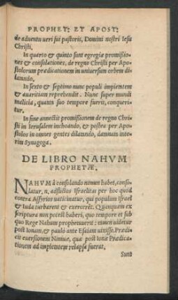De Libro Nahum Prophetae.