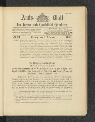 No. 24, 1. Februar 1918