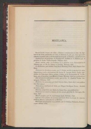 Miscelánea.
