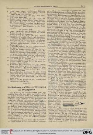 6: Die Radierung auf Glas zur Erzeugung von Druckplatten