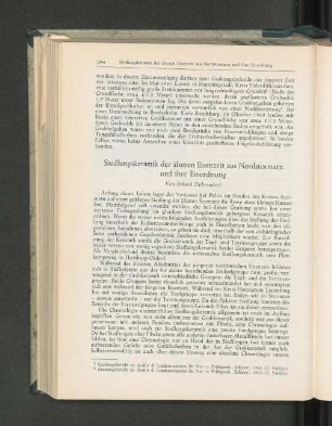 Siedlungskeramik der älteren Eisenzeit aus Nordstormarn und ihre Einordnung.