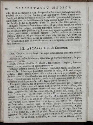 III. ASCARIS Linn. & Graecorum.