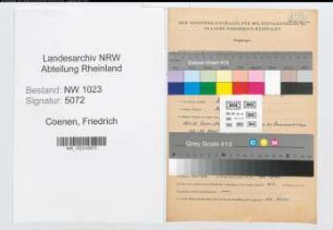 Entnazifizierung Friedrich Coenen , geb. 23.01.1902 (Lehrer)