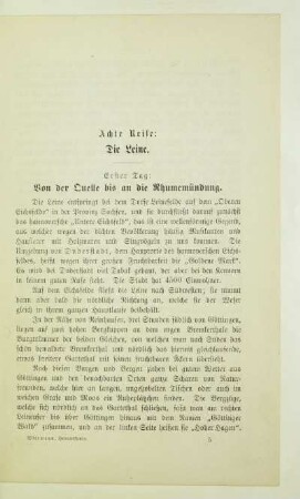 Achte Reise: Die Leine