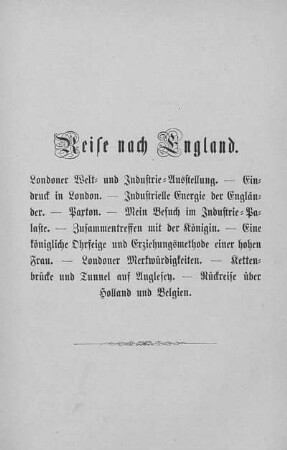 Reise nach England