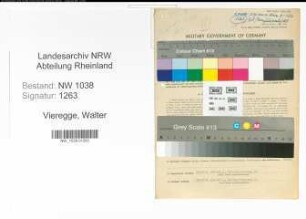 Entnazifizierung Walter Vieregge , geb. 11.08.1895 (Geschaeftsmann)
