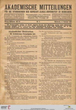 Nr. 5 (6. Februar 1918)