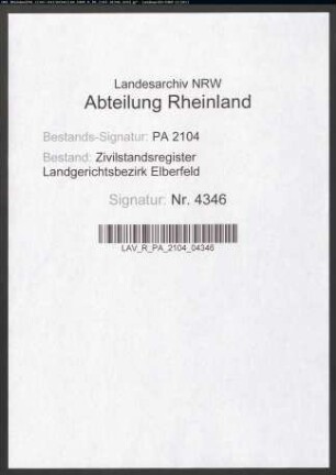 Sterberegister Solingen