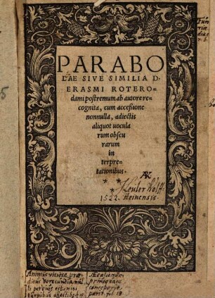 Parabolarum ... liber