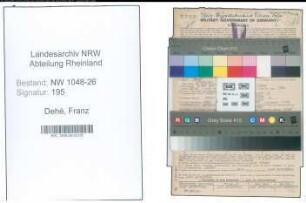 Entnazifizierung Franz Dehé , geb. 19.05.1900 (Prokurist)