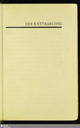 Der Enttäuschte