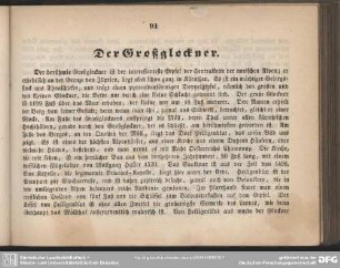 Der Großglockner : Großglockner