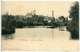 Eilenburg. Blick über die Mulde nach Eilenburg