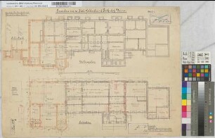 Erweiterung des Stationsgebäudes auf Bahnhof Unna, Blatt 1: Grundrisse, M. 1:100 Hge, Sknr.: 2, Fanr.: 10, Bunr.: 8