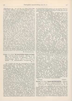 491-492 [Rezension] Fischer, Joseph, Die Erkenntnislehre Anselms von Canterbury