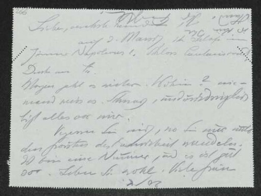 Brief von Fritz von Unruh an Margarete Hauptmann