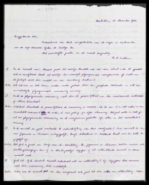 [Brief von A. B. Sondheim an Otto Selz vom 22. November 1942]
