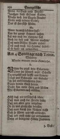 Am 4. Sonntage nach Trinit. - Am 19. Sonntage nach Trinit.