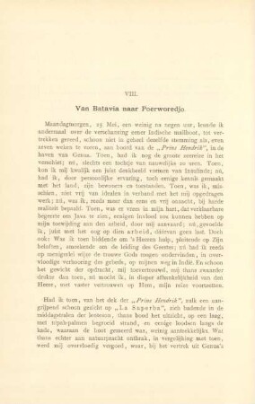 VIII. Van Batavia naar Poerworedjo