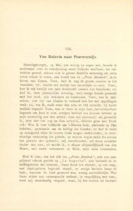 VIII. Van Batavia naar Poerworedjo