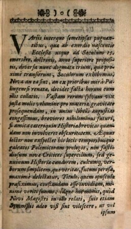 Notitiae Ecclesiasticae Pars ..., 6. Continens Historiam Diversorum Dogmatum A Saeculo Decimo Quarto usque ad nostra tempora : Almae Congregationi Electorali, Academico-Majori Heidelbergensi, Sub Titulo B. V. Mariae Ab Angelo Salutatae In Strenam Oblata Anno MDCCXL.