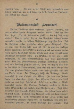 Waidmannslust - Hermsdorf
