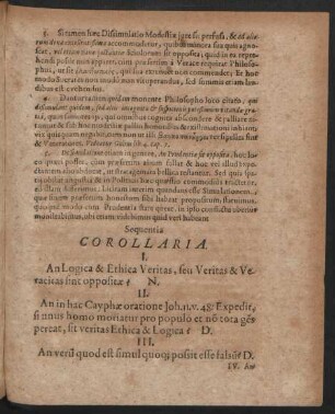 Sequentia Corollaria.