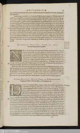 Literae Bonifacii Quinti Papae, Ad Ethelbertum Regem, & Iustum Cantuariensem Archiepiscopum, &c.