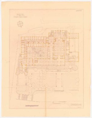 Hotel der Stadt Dresden: Grundriss EG, Zwischengeschoss 1:200