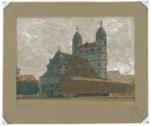 Fischer, Theodor; Ulm; Garnisonkirche (Pauluskirche) - Perspektive