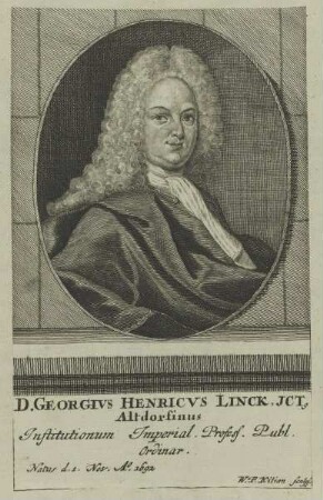 Bildnis des Georgivs Henricvs LinckBildnis Georg Heinrich Linck