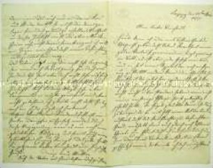 Brief an Bernhard Rostosky von seiner Mutter