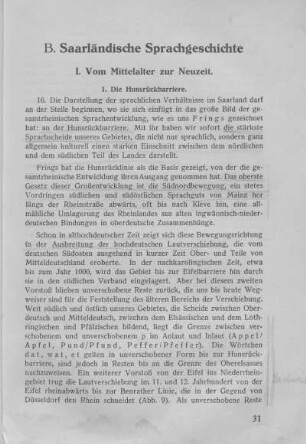 B. Saarländische Sprachgeschichte.