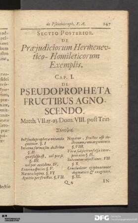 Cap. I. De Pseudepropheta Fructibus Agnoscendo