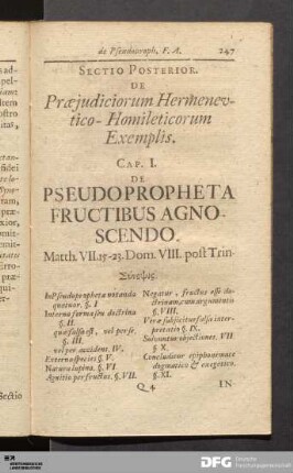 Cap. I. De Pseudepropheta Fructibus Agnoscendo
