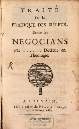 Traité de la Pratique des Billets entre les Négocians