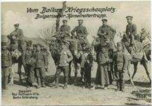 Bulgarische Soldaten auf Kamelen