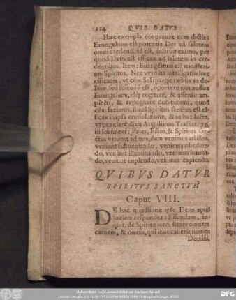 Quibus Datur Spiritus Sanctus? Caput VIII.