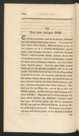 VIII. Von dem heiligen Geist.
