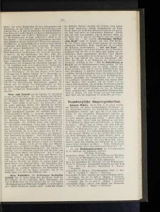 Hamburgische Angelegenheiten. Leipziger Mission.