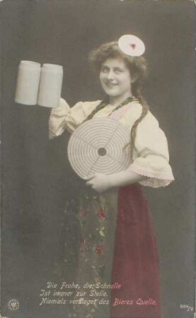 Postkarte "Frau mit zwei Krügen"