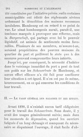 II. - Le tarif général des salaires et ses effets.